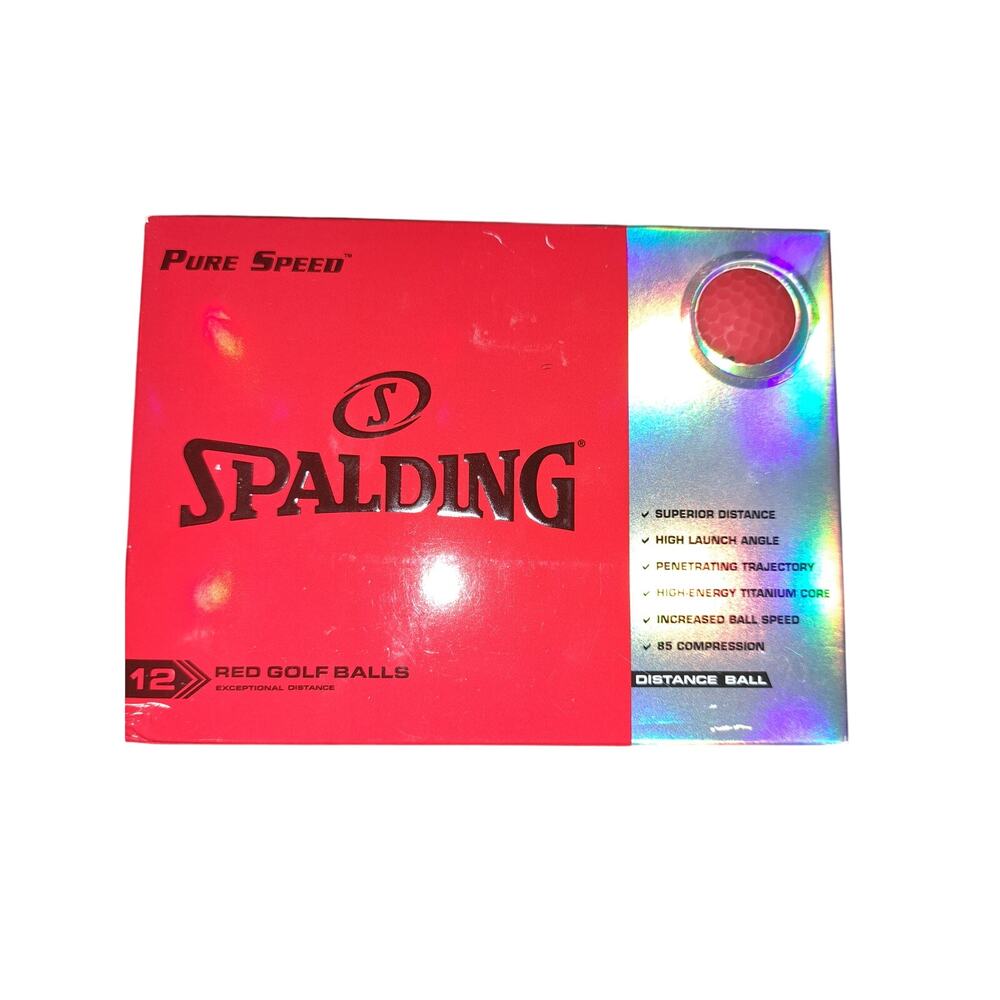 Spalding Pure Speed Exceptional Distance/12 Red Golf Balls /BRAND NEW
